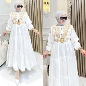 Felishia Dress Katun Twill Bordir Dress dewasa terbaru 2025 Dress rayon adem Dress santai Dress