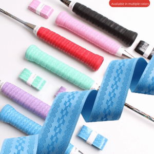 NOBLELYN Embossing Badminton Racket Handle Grip Multicolor PU Badminton Overgrip Comfortable Anti-slip Badminton Handle Wrapping Tape Badminton Racket