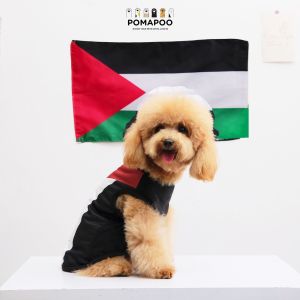 PrayForPalestine Tank - Baju Kucing dan Baju Anjing POMAPOO Premium Berkualitas
