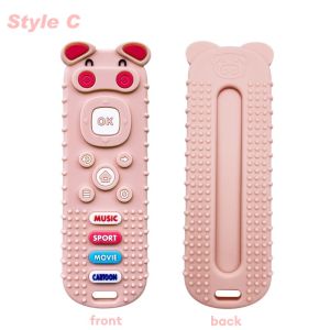 Baby Teethers Silicone Remote Control Shape Teeth Toy Teether Rodent Gum Pain Relief Teething Toys for Toddlers