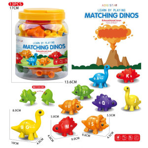 Montessori Learning Toys for Toddlers 1-3 Matching Letters Numbers Fine Motor Toy Dinosaur Numbers Games for Kids Alphabet Match Game with Uppercase Lowercase Preschool Educational Learning Dinosaur Set for Boys Girls