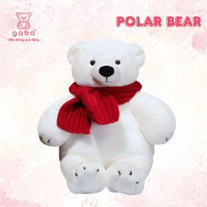 gấᴜ Bông gấᴜ Trắng Bắc Cực Quàng Khăn Noel Cao Cấp - Trang Trí Giáng SinhNoel Quà Tặng Độc Đáo