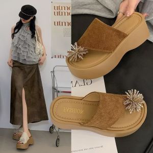 [Free Shipping] Firework-Patterned Buckle Sandals Open-Toe Thick-Soled Summer Outdoor Wear New Fashion Casual Beach Shoes For Women