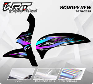Striping Scoopy Prestige-Stiker Decal New Scoopy 2021-2023 Racing Rainbow v3