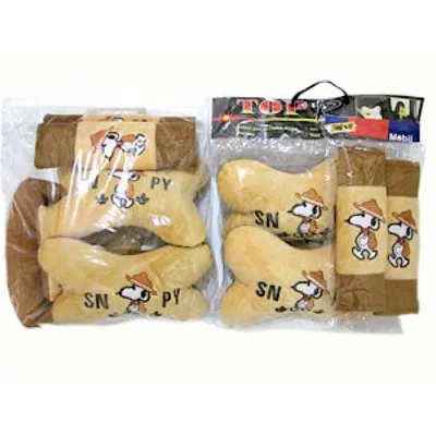 Bantal Mobil Paket Lengkap - Motif Snoopy