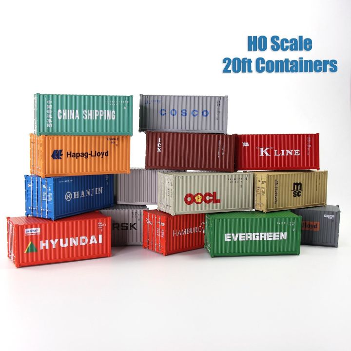 Scale Model Easybox Evemodel 3pcs HO Scale 1:87 20ft Shipping Contaniers Cargo Box Model ...