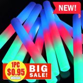 🎁Wholesale🎁 Foam Light Stick Concert Colorful LED Light Stick Cheer Tube Glow in the Dark Light Birthday Party Concert Supplies
