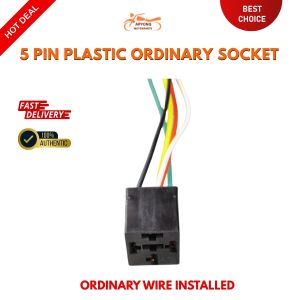 [1 SET] HORN MINI DRIVING LIGHT TRANSPARENT RELAY 12V SOCKET JAPAN WIRE INSTALLED HIGH QUALITY