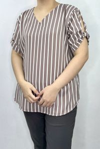LVL - Blouse Jumbo Evi Shakila Stripe  Blus Wanita Bigsize Model Baru Atasan Baju Fashion XXL