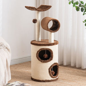 Cat Condo Cat Tree Climbing Cat Tower Cat Scratch Tree Cat Tree Cat Tower Cat Tree Tower Scratch Post Cat Scratch Board Small Apartment Four Seasons Universal Sisal Wear-Resistant Internet Celebrity Closed Upper and Lower Bunk