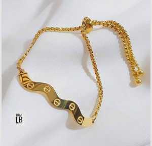 [ Hot Sale ] Gelang Serut Pertama Di Indonesia / Gelang Titanium Wanita Mewah Asli Ori Import / Gelang Titanium Serut Wanita Asli / Gelang Serut Wanita Korea Asli Ori Import