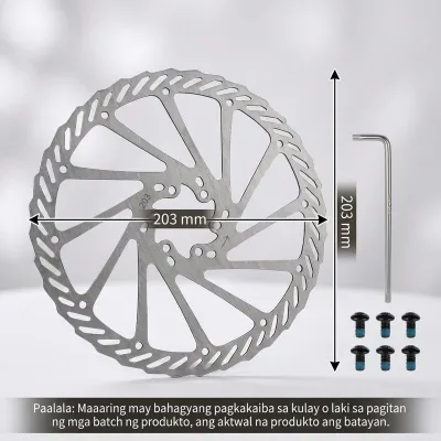 MTB Bike Rotor Disc Brake Rotor 160MM 203MM Rotors with 6 Bolts Rotor for BMX Road Bicycle