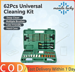62Pcs Tactical Universal Cleaning Kit with Oil Can Cleaner Brush Professional Pipe Cleaner Tool For all types of caliber