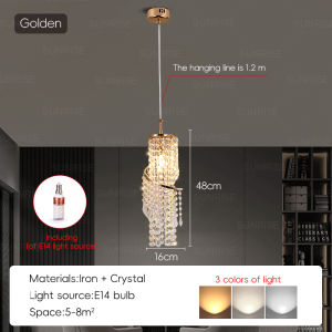 Modern Spiral Staircase Long Pendant Light Duplex Villa Crystal Glass Chandelier Home Living Room Romantic Decorative Lamp