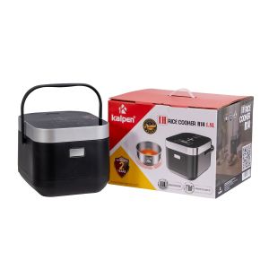 Nồi cơm điện tử cao tần Kalpen R14 màu đen với tay cầm thiết kế hiện đại dung tích 1.8 lít phù hợp nấu cơm gia đình.