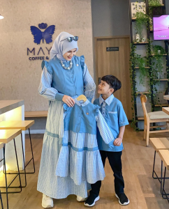 Gamis Kemeja Couple Family  Katun Toyobo Gamis Premium anak dan dewasa pria dan wanita