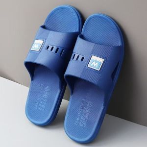 MenS Summer Simple Breathable Indoor Home Slippers Medium-Volume Hotel Bathroom PVC Non-Slip Slippers