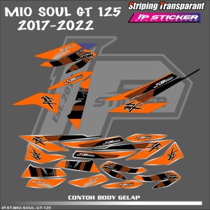 MIO SOUL GT 125 (COD) STIKER STRIPING MOTOR YAMAHA MIO SOUL GT 125 - STIKER LIST GRAFIK SIMPLE WARNA VARIASI DESAIN RACING HOLOGRAM DAN TRANSPARAN BISA COD IP.STRIPING KODE-001 HAYABUSA