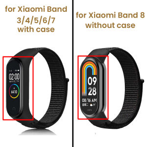 Gelang Strap Tali Nilon Miband 8 Color Aksesoris Jam Tangan Olahraga Bernapas Nylon Mi Band