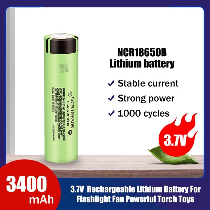 2-10pcs 3.7V 18650  3400mah Battery NCR 18650b/NCR18650b Rechargeable batteries Suitable for flashlights, fans, etc