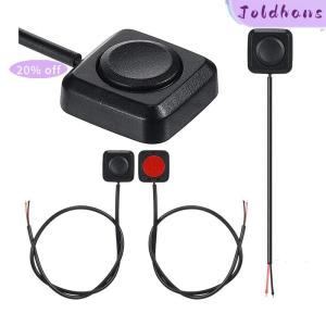 Joldhans 1Pc Momentary Push Button On Off Switch Black Plastic 12V 24V Car Alarm Button DIY Flashlight Surface Mount Mini Button Switch