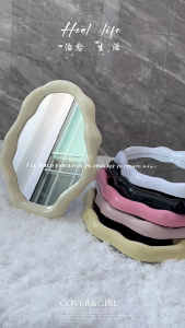 Desktop Makeup Mirror Vanity Makeup MirrorPortable Folding Mirror with Stand Travel Make Up Mirror for Shower Bathroom