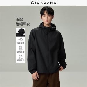 Giordano Beau Monde Men Oversized hooded windbreaker Free Shipping 13076705
