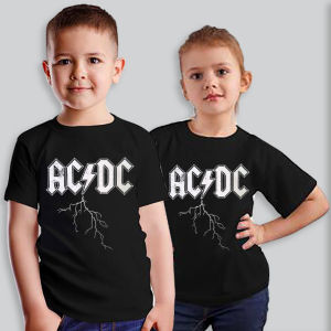 Kaoas Anak Band ACDC Lightning Rock Legend Barat cotton combed sablon plastisol