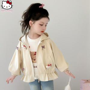Christmas gifts Halloween Anime Spring Autumn New Hello Kitty Jacket Kawaii Comfort Casual Coat Children Cartoon Fashion Outdoor Sweet Tops Girls Clothe