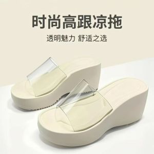 [Free Shipping] 2025 Korean-Style Spring/Summer New Collection: Fashionable Transparent Platform Sandals With Open Toes