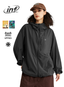 INFLATION brand 2024 Spring/Summer New Mens Youth Cycling and Mountaineering Cool UPF50 Sunscreen Clothing Trendy Brand New Outdoor Sports Hooded Stand up Collar Coat