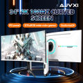 AJVXI 34" Ultrawide Curved Gaming Monitor 180HZ,  IPS panel/1ms, 3440 * 1440, 21:9 (24,27,32 34,INCH Frameless Full Screen)Gaming Monitor 165hz Curved 4k display computer monitor 1MS HDMI/DP/VGA Warranty 3 Years. 