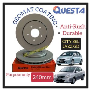 QUESTA FRONT BRAKE DISC ROTOR HONDA CITY SEL JAZZ SAA GD ( 240MM 2PCS )