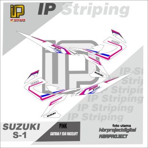( COD ) SATRIA F 150 FACELIFT sticker striping motor sticker striping motor SUZUKI SATRIA F 150 FACELIFT IP.S-1 striping variasi racing bisa custom