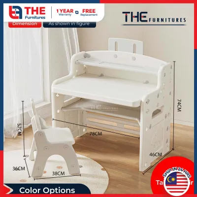 THE 2 in 1 Multifunctional Adjustable Children Learning Drawing Dining Table With Chair