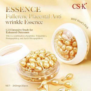 30pcs/box Korea Fullerene Capsules Serum Placenta Anti-Wrinkle serum Moisturizing Spot Acne Remover Whitening Essence  Face Skin Care Firming Repairing Oil Control Shrink Pores