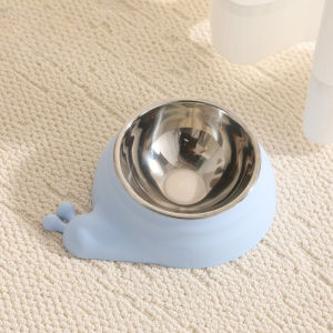 Anti-Slip Stainless Steel Pet Single Bowl Mangkuk Kucing Cute Neck Guard Cat Dog Food & Drinking Bowl