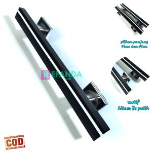 handle gagang tarikan pegangan pintu rumah minimalis panjang 33cm dan 45cm bahan stainless steel untuk pintu depandan kamar