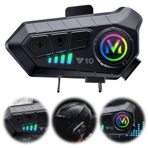 Vodool Y10-2X Motorcycle Intercom Headset Bluetooth Wireless Headset Voice Control For 2 Rider