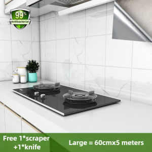 Kitchen Wall Stickers PET Bathroom Moisture-Proof Self-Adhesive Oil-Proof Stickers Multi-Function Stove Top Wallpaper