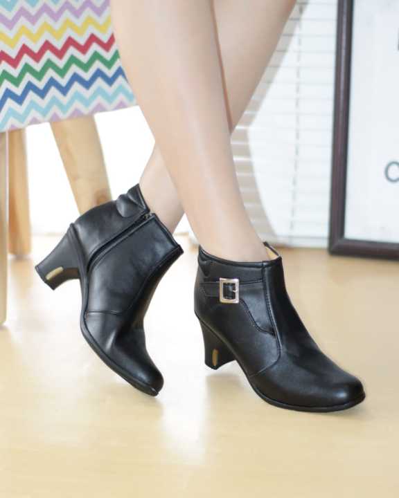Boots Wanita Import Doble Busa High Quality Kulit Heels Boots