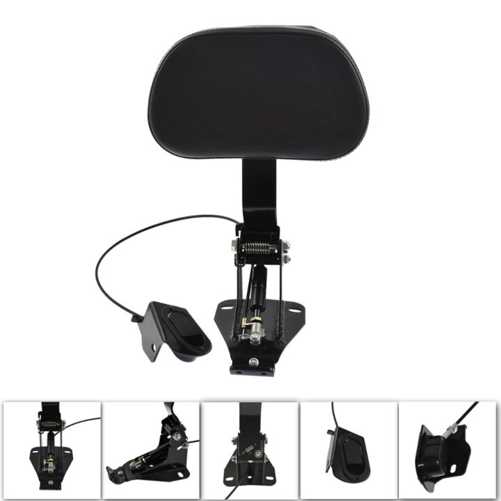 Motorcycle Adjustable Rider Driver Backrest Mounting Kit For Harley
