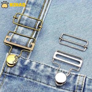 【N2HAO】 Dungaree Fasteners Clip Brace Buckles With Jeans Buttons Set For Denims Jackets Home DIY Apparel Sewing Supplies