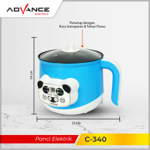 Advance C-340 Panci Listrik Multifungsi 1.5L Panci Kukusan Steamer Jumbo Panci Eletrik