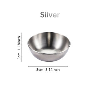 Sauce Dish Appetizer Serving Tray Stainless Steel Sauce Dishes Spice Plates Kitchen Supplies Plates