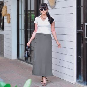 Luna Skirt | Rok Panjang Korean style Bengalin Wanita | Semi A-Line