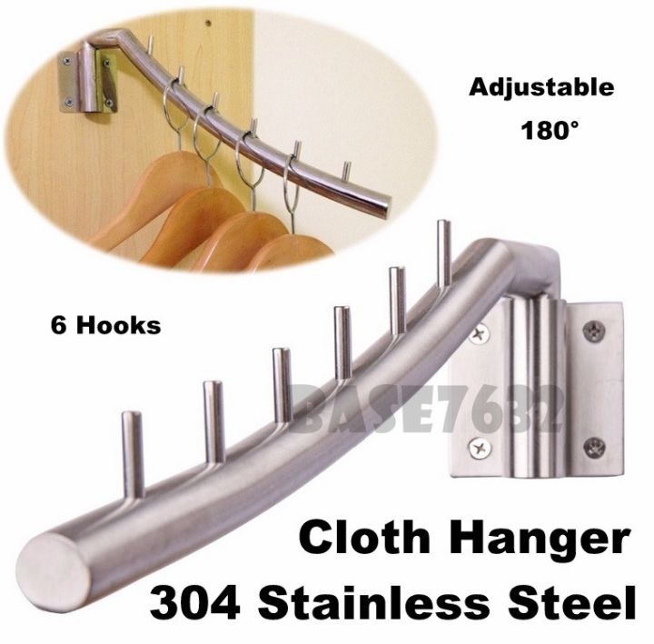 Bathroom Towel Clothes Hanger Hooks Stainless Steel Bathroom