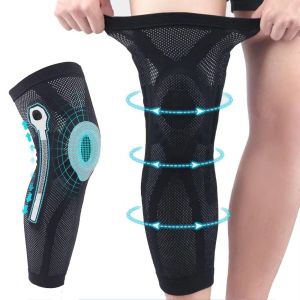 KODUS Side Stabilizers Leg Compression Sleeve Long Kneepad Patella Gel Pads Knee Protector Sports Fitness Non-slip Knee Brace Support Injury Recovery