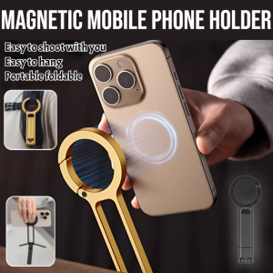 Carabiner Mobile Phone Holder Portable Photography Stand Tripod Magnetic Selfie Stick Suitable for All Mobile Phones Dedicated Desktop Stand磁吸登山扣可变形手机支架