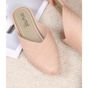 Sandal Selop Wanita Semi Formal Motif Garis - Garis Silang CL1627-1